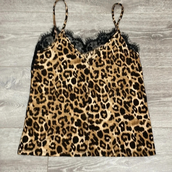 Zara Trafaluc Lace Trim Leopard Camisole Cami Tank Top S - Picture 10 of 14